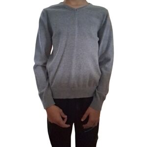 Mango Boys V-Neck Gray Pullover Sweater